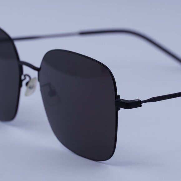 Saint Laurent SL410 WIRE 002 Sunglasses Black Square Frame, Black Lenses - Picture 3 of 9